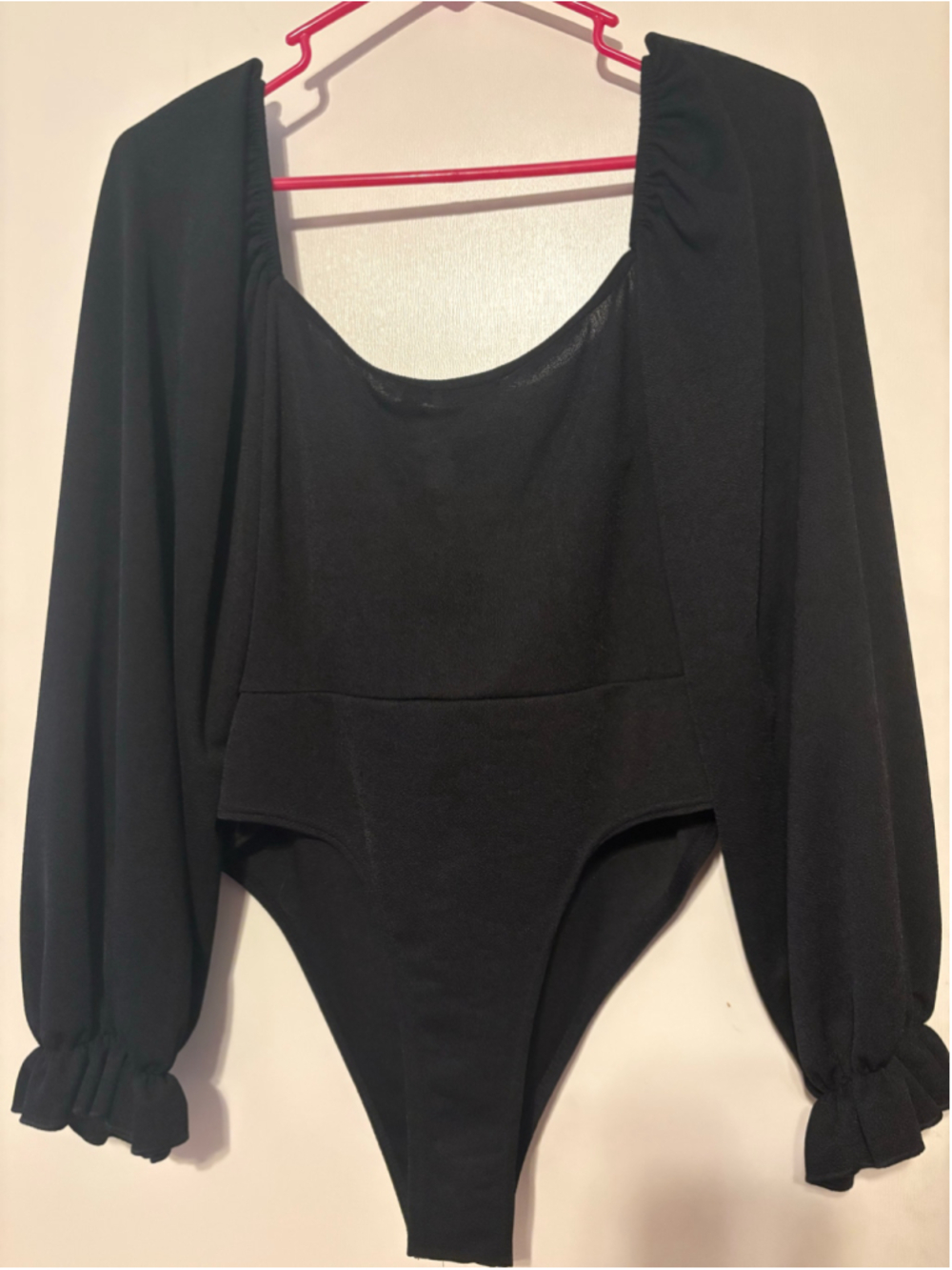 Women's Boohoo Black Long Sleeve Bodysuit with Zipper Front, Size 10 - Picture 8 of 8